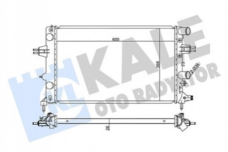 OPEL Радиатор охлаждения Astra G 1.6 02- Kale 355570 (фото 1)