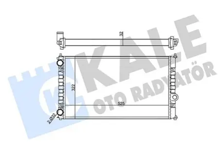 KALE VW Радіатор сист. охолодження Caddy II, Polo, Seat 1.6/1.8 Kale 355590 Купити в Україні
