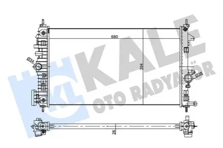 KALE OPEL Радіатор охолодження Insignia 1.6/2.0CDTi 08 Kale 355645 Купити в Україні
