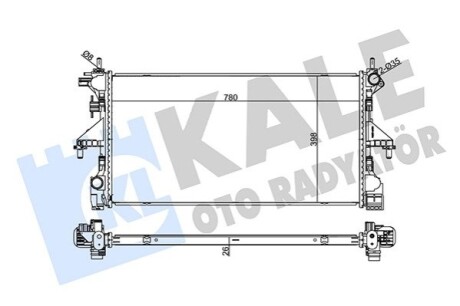 CITROEN Радіатор охолодження Jumper,Fiat Ducato,Peugeot Boxer 2.2/3.0HDI 06- Kale 355660 (фото 1)