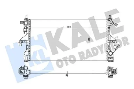 KALE CITROEN Радіатор охолодження двиг. Jumper, Peugeot Boxer 2.0 BlueHDI 16 Kale 355665 Купити в Україні