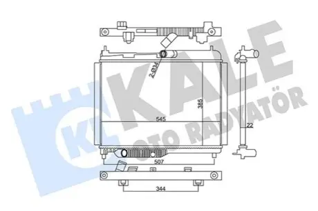 KALE FORD Радиатор охлаждения Fiesta VII,Transit Courier 1.0/1.5TDCi 17- Kale 355745 Купить в Украине