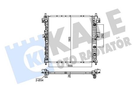 SSANGYONG Радіатор KYRON 2.0 D 04- Kale 356405