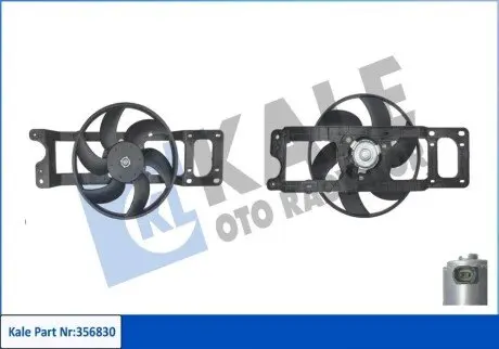 KALE RENAULT Вентилятор радіатора Logan 1.4 04-, Kangoo, Clio II Kale 356830 Купить в Украине