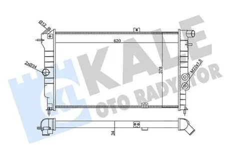 KALE OPEL Радіатор охолодження Calibra A, Vectra A 88 Kale 356865 Купить в Украине