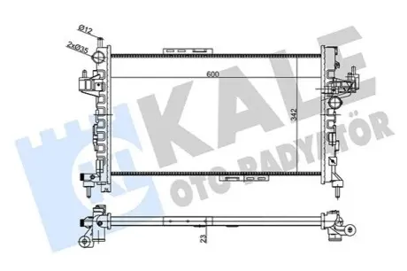 KALE OPEL радіатор охолодження Combo Tour, Corsa C 1.3CDTi 03 Kale 356875 Купити в Україні