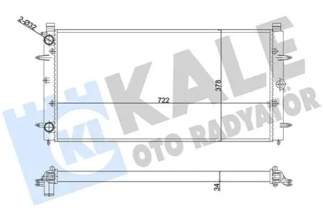 KALE VW Радіатор охолодження CALIFORNIA T4 94-, TRANSPORTER T4 90 Kale 356880 Купити в Україні