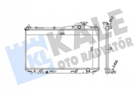 HONDA Радиатор охлаждения Civic VII 1.4/1.7 01- Kale 356900 (фото 1)