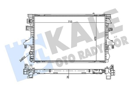 VW Радіатор охолодження двиг. TRANSPORTER T5 1,9 TDI 03- Kale 356940