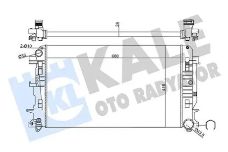 KALE DB радіатор охолодження Sprinter, VW Crafter 2.2/3.5CDI 06 Kale 357035 Купити в Україні