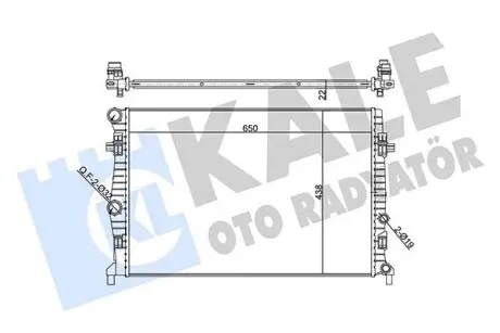 KALE VW Радіатор охолодження двиг. GOLF VII 1.0, 1.2 12-, GOLF SPORTSVAN VII 14-, SKODA, AUDI, SEAT Kale 357265 Купити в Україні
