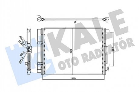 HYUNDAI Радиатор кондиционера (Конденсатор) Elantra, i30, Kia Ceed, Cerato III 12- Kale 358215 (фото 1)