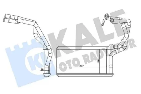 KALE MITSUBISHI Радіатор опалення L200 / TRITON 2.5 05 Kale 358590 Купити в Україні