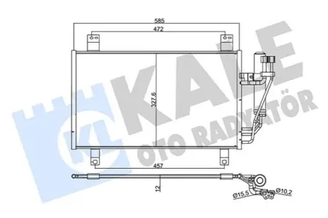 KALE MAZDA Радіатор кондиціонера з осушувачем 2, CX-3 15 Kale 358735 Купити в Україні