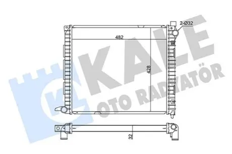 KALE LAND ROVER Радіатор охолодження двиг. Freelander 2.0DI 98 Kale 359400 Купити в Україні