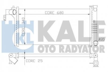 MAZDA Радіатор охолодження двиг. Mazda 626 IV,V 1.8/2.0 91- Kale 359600 (фото 1)