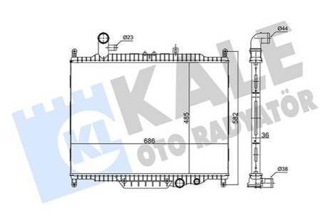 LAND ROVER Радиатор охлаждения двигателя (485*686*36) DISCOVERY IV 3.0 TD 4x4 Kale 360165