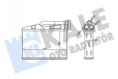 Радиатор печки BMW 5 (E39) 2.0-2.8i 97-03 (M52/M47/M51/M54/M57/M62) Kale 360185 (фото 1)