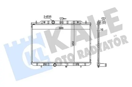KALE NISSAN Радіатор охолодження X-TRAIL II 2.0 4x4 07 Kale 362330 Купить в Украине
