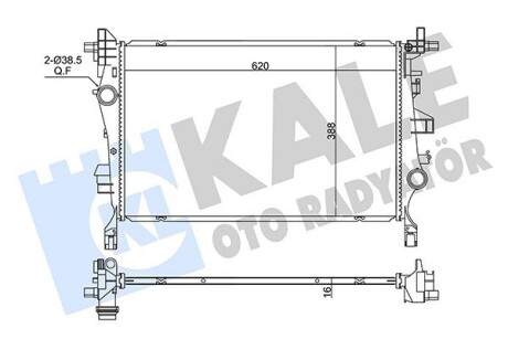 JEEP Радіатор системи охолодження двигуна RENEGADE 1.4, 1.6 14-, FIAT Kale 362670