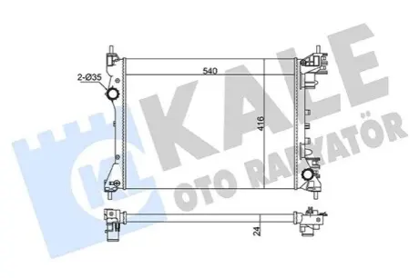 KALE FIAT Радіатор охолодження двиг. Doblo, Opel Combo Tour 1.4 10- Kale 363070 Купить в Украине
