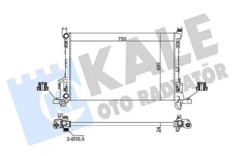 FIAT Радіатор охолодження двиг. TALENTO 1.6 D 16-, OPEL, RENAULT Kale 363085