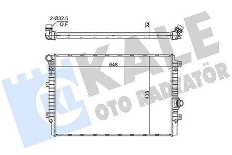 VW Радіатор охолодження двиг. BEETLE 1.4, 2.0, CADDY ALLTRACK 2.0 15-, CADDY IV 2.0 15-, GOLF VI 13-, SKODA Kale 363170 (фото 1)