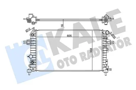 KALE OPEL радіатор охолодження Astra H,Zafira B 1.2/1.8 Kale 364200 Купити в Україні