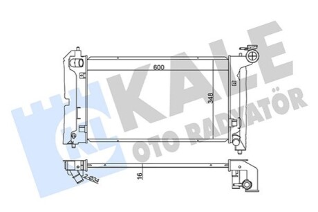 TOYOTA Радиатор охлаждения Corolla 1.4/1.6 01- Kale 366200 (фото 1)