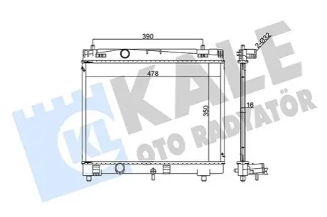 KALE TOYOTA Радиатор охлаждения Yaris 1.0/1.3 05- Kale 367000 Купить в Украине