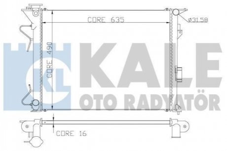 HYUNDAI радіатор охолодження Grandeur,Sonata V,VI 2.4/3.3 05- Kale 369800