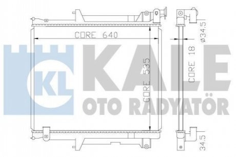 MITSUBISHI Радіатор охолодження двиг. L200 2.5 DI-D 05- Kale 370400