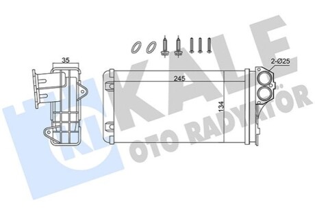 PEUGEOT Радиатор отопления 206/307,Citroen C3 I,Xsara Picasso Kale 370620