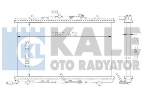 OPEL Радіатор охолодження Astra H 1.3/1.9CDTI Kale 371300 (фото 1)