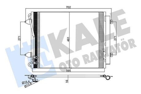 VW Радіатор кондиціонера CC, Passat 07- Kale 376100 (фото 1)