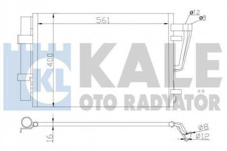 HYUNDAI радіатор кондиціонера Elantra,i30,Kia Ceed 06- Kale 379200