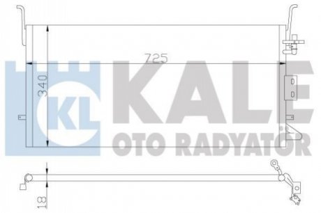 HYUNDAI Радиатор кондиционера (Конденсатор) Sonata IV, Kia Magentis 01- Kale 379500