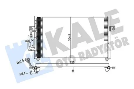 KALE HYUNDAI Радиатор кондиционера Coupe,Lantra II 95- Kale 379700 Купить в Украине