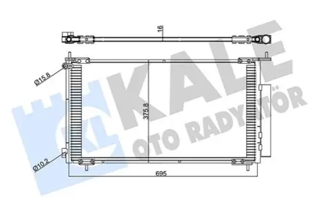 KALE HONDA Радіатор кондиціонера (конденсатор) CR-V II 2.0 01 Kale 380400 Купити в Україні