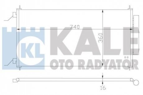 HONDA Радіатор кондиціонера (конденсатор) з осушувачем CR-V III 2.4 06- Kale 380700