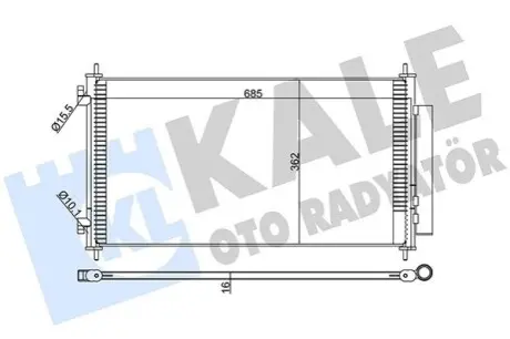 KALE HONDA Радіатор кондиціонера (конденсатор) з осушувачем CR-V III 2.4 06 Kale 380700 Купити в Україні