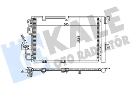 KALE OPEL Радіатор кондиціонера Astra G, Zafira A Kale 381900 Купити в Україні
