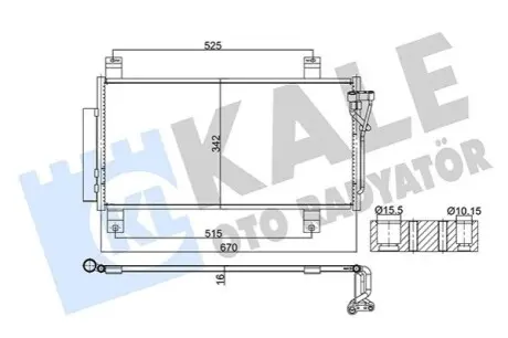 KALE MAZDA Радіатор кондиціонера (конденсатор) 6 1.8/2.5 07 Kale 382510 Купити в Україні
