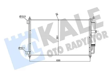 KALE NISSAN Радіатор кондиціонера (конденсатор) Micra III,Note,Tiida 1.2/1.8 03 Kale 382520 Купити в Україні