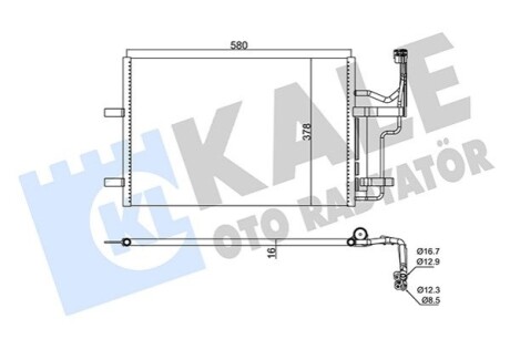 MAZDA Радіатор кондиціонера Mazda 3/5 03- Kale 382530 (фото 1)