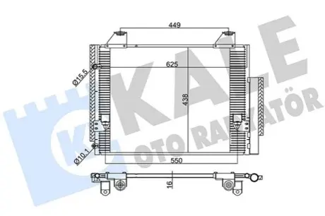 KALE TOYOTA Радіатор кондиціонера Hilux VII 05 Kale 383500 Купити в Україні