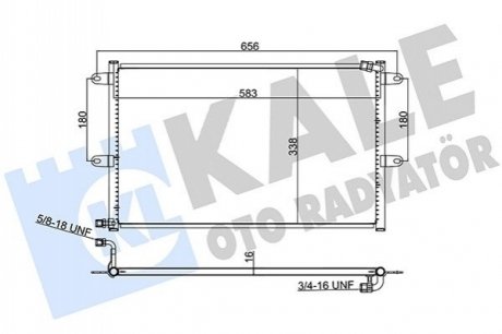 VW Радиатор кондиционера Caddy II,Polo,Seat Cordoba 94- Kale 384600 (фото 1)