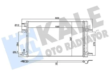 KALE OPEL Радіатор кондиціонера Astra J,Insignia A,Zafira Tourer,Chevrolet Cruze Kale 385300 Купити в Україні