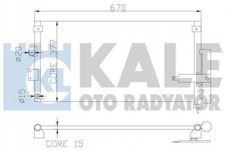 HONDA радіатор кондиціонера Civic VIII 1.3/1.8 06- Kale 386900