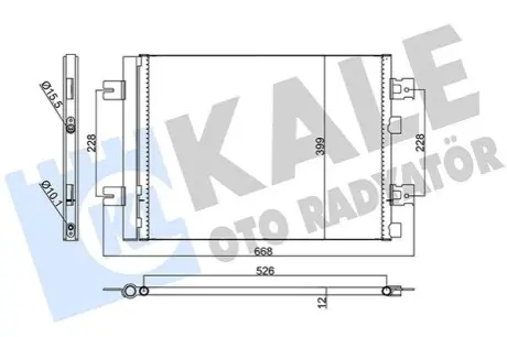 KALE RENAULT Радіатор кондиціонера Duster,Logan,Sandero Kale 389300 Купити в Україні